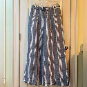 Anthropologie Striped Wide-Leg Pants